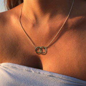 Sterling Silver Twosome Necklace