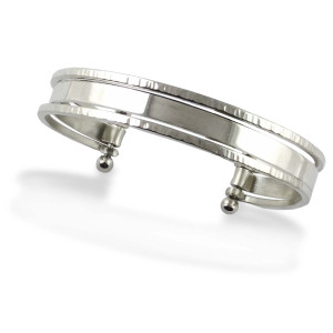 Sterling Silver Stacked Cuff Bracelet