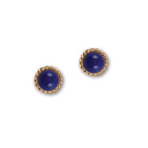 JHBreakell 14K Gold Enduring Grace Lapis Post Earrings