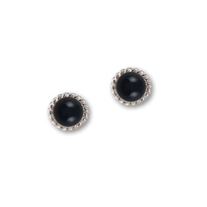Sterling Silver Enduring Grace Black Onyx Post Earrings