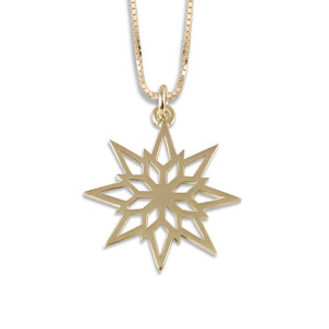 14K Gold 2018 Starlight Snowflake Pendant