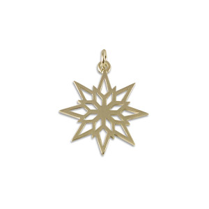 14K Gold 2018 Starlight Snowflake Charm