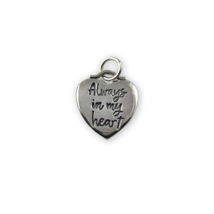 Sterling Silver Always in my Heart Charm