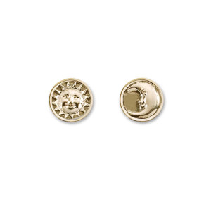 JHBreakell 14K Gold Sun and Moon Earrings