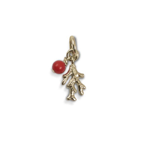 JHBreakell 14K Gold Reef Charm with Coral