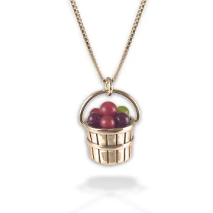 JHBreakell 14K Gold Apple Basket Pendant