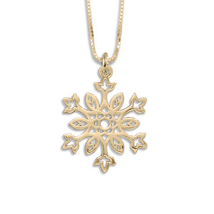 JHBreakell 14K Gold 2019 Winter Garden Snowflake Pendant