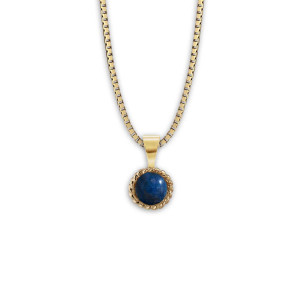 JHBreakell 14K Gold Enduring Grace Lapis Pendant