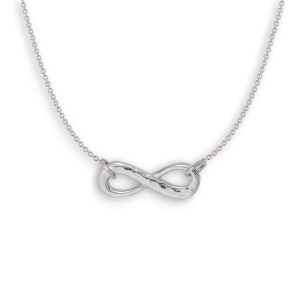 JHBreakell Sterling Silver Hammered Infinity Necklace