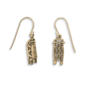 JHBreakell 14K Gold Sled Earrings