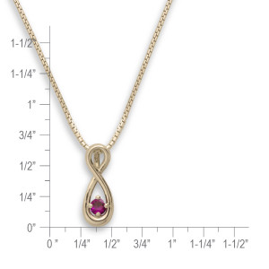 14K Gold Infinity Family Necklace 1 Stone