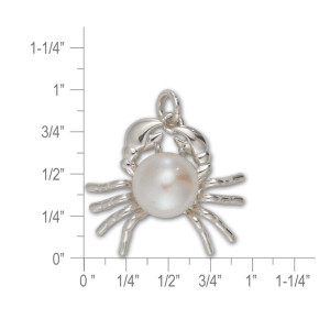 JHBreakell Sterling Silver Crab Pearl Pendant