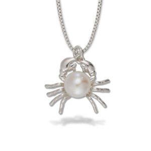 JHBreakell Sterling Silver Crab Pearl Pendant