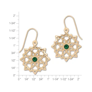 JHBreakell 14K Gold 2020 Star of Hope Snowflake Earrings