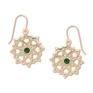 JHBreakell 14K Gold 2020 Star of Hope Snowflake Earrings