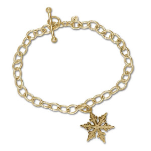 JHBreakell 14K Gold Mini Snowflake Charm