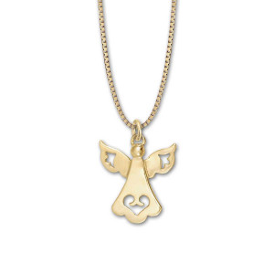 JHBreakell 14K Gold Guardian Angel Pendant