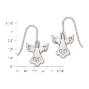 JHBreakell Sterling Silver Guardian Angel Earrings