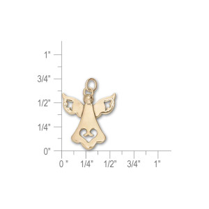 JHBreakell 14K Gold Guardian Angel Charm