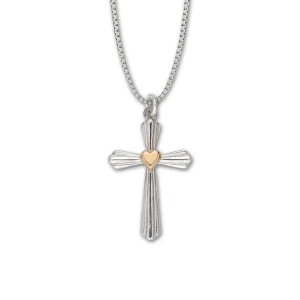 JHBreakell Sterling Silver and 14K Gold Talisman Cross