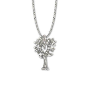 JHBreakell Sterling Silver Love Heart Family Tree Pendant