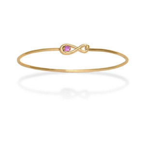 JHBreakell 14K Gold Infinity Birthstone Bracelet