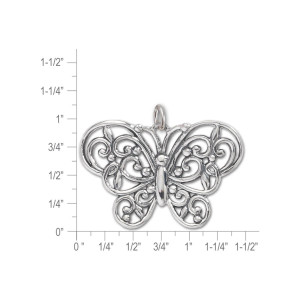 JHBreakell Sterling Silver Butterfly Pendant