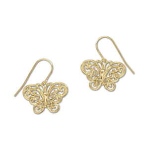 JHBreakell 14k Gold Butterfly Earrings