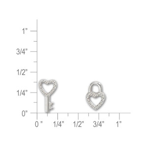 Sterling Silver Lock & Key Earrings