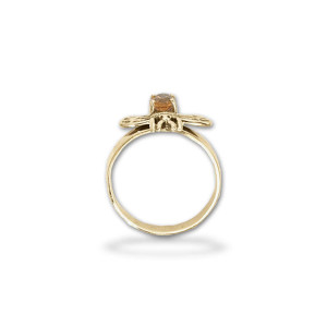 14k Gold Queen Bee Ring with Citrine