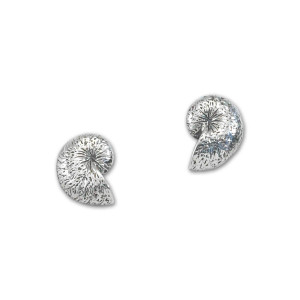 Sterling Silver Nautilus Shell Earrings