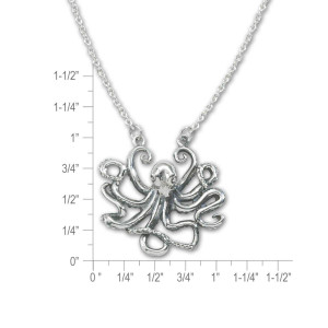 JHBreakell Sterling Silver Octopus Necklace