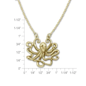 JHBreakell 14k Gold Octopus Necklace