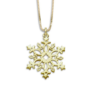 JHBreakell 14K Gold 2021 Celestial Snowflake Pendant