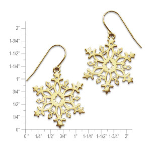JHBreakell 14K Gold 2021 Celestial Snowflake Earrings
