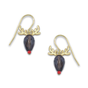 JHBreakell 14k Gold Reindeer Earrings