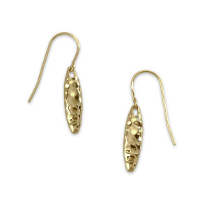 JHBreakell 14k Gold Touchstone Earrings