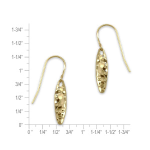 JHBreakell 14k Gold Touchstone Earrings