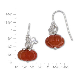 JHBreakell Sterling Silver Harvest Pumpkin Earrings