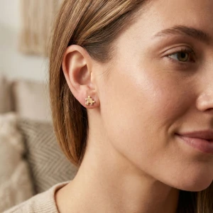 14k Gold Puzzle Piece Earrings