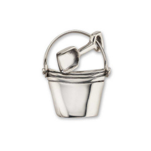Sterling Silver Pail and Shovel Pin