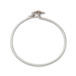 JHBreakell Sterling Silver and 14k Gold Sunflower Hook Bracelet