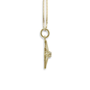 14k Gold Genuine Diamond North Star Pendant