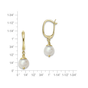 14k Gold Essential Pearl Leverback Earrings