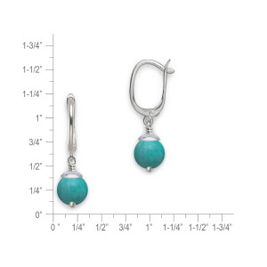 Sterling Silver Essential Amazonite Leverback Earrings