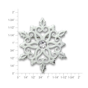 Sterling Silver 2022 50th Anniversary Snowflake Pin