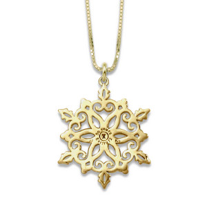 14k Gold 2022 50th Anniversary Snowflake Pendant