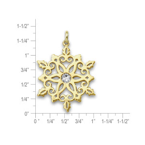 14k Gold 2022 50th Anniversary Snowflake Pendant