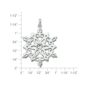 Sterling Silver 2022 50th Anniversary Snowflake Charm