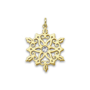 14k Gold 2022 50th Anniversary Snowflake Charm